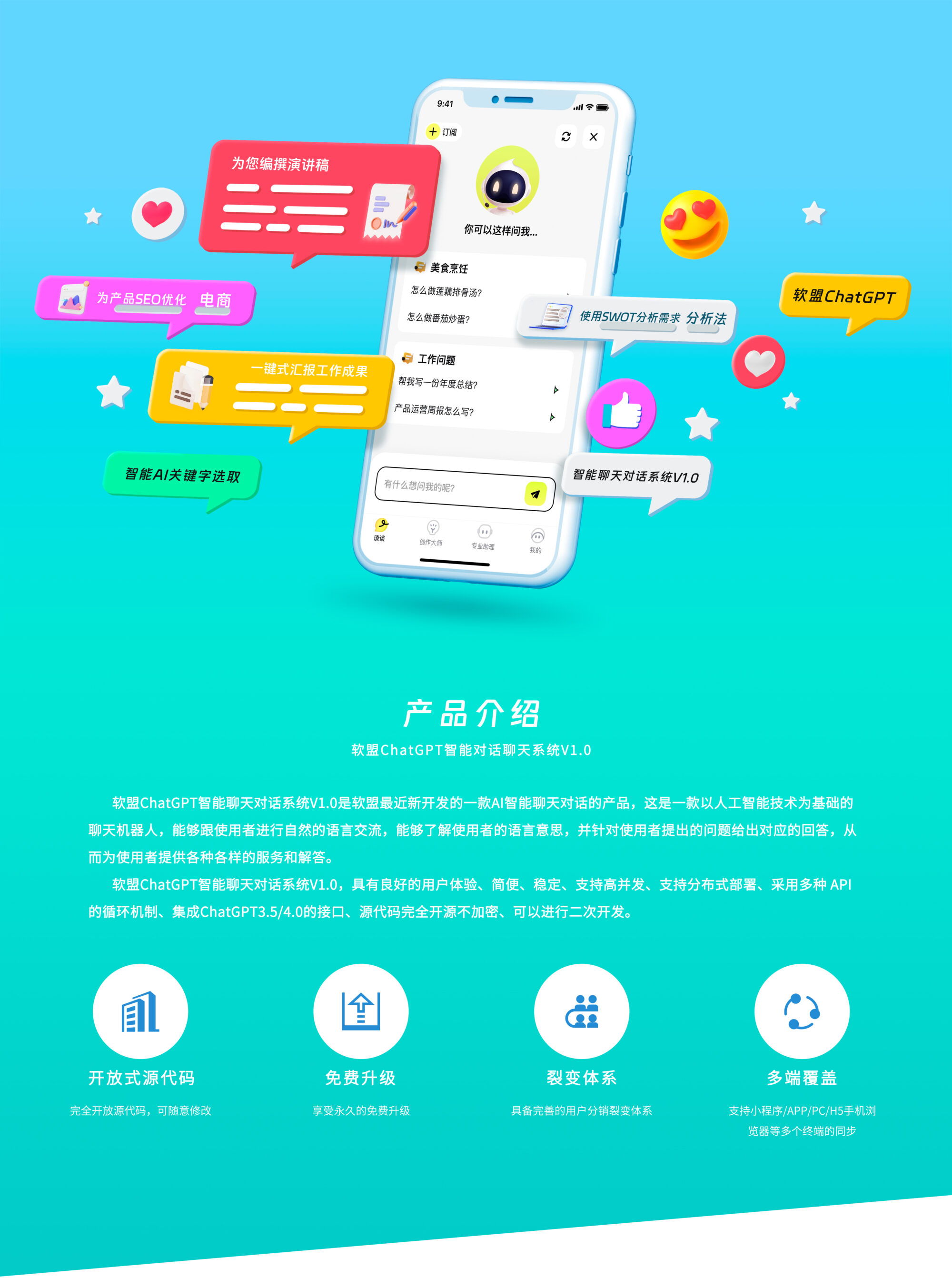 軟盟ChatAI智能聊天對話系統(tǒng)